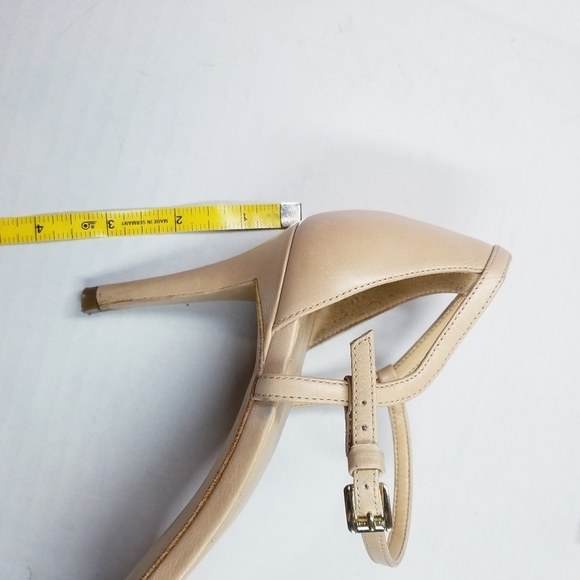 🌸 Michael Kors | Simone Nude Strap Leather Heels 11 - Picture 4 of 8